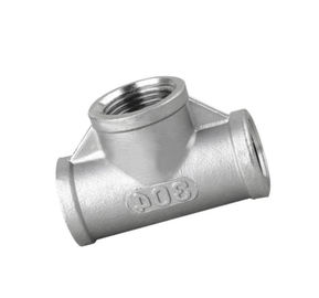 Ein guter Preis. Weibliches Ventil-Rohr des Innengewinde-T-Stück Fittings-Edelstahl-DN6-DN100 online