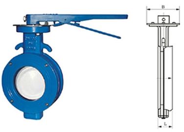 Ein guter Preis. WBLX einzelne exzentrische manuellen Wafer weichen Sitz Absperrklappe dimension 200 mm online